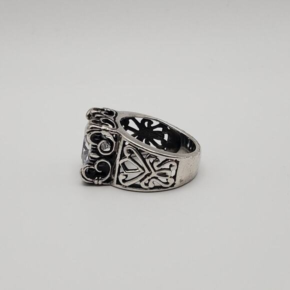 SILPADA RETIRED Sterling Silver 925 Uptown Cubic Zirconia Ring Size 5.5 R0981 - Picture 5 of 10